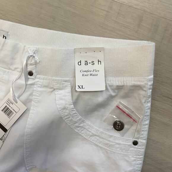 Valerie Women's Dash Flex Knit Waist Cargo Pocket Capris White PXL NWT - Picture 6 of 12